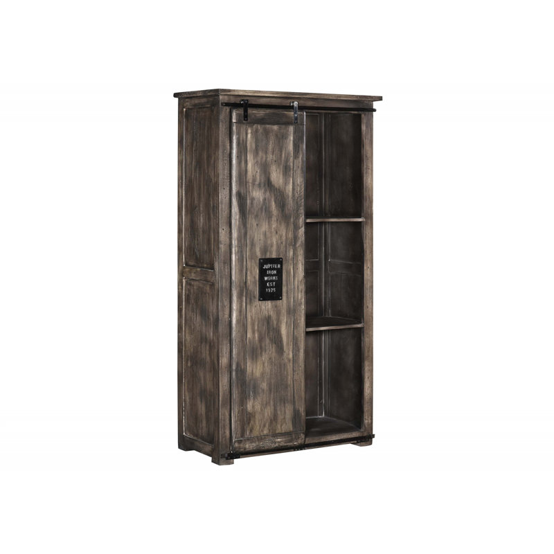 Massivmoebel24 Railway 1 Door Solid Wood Wardrobe Wayfair.co.uk